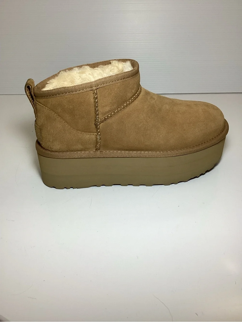 UGG Kids Chestnut Platform Suede Ankle Boot